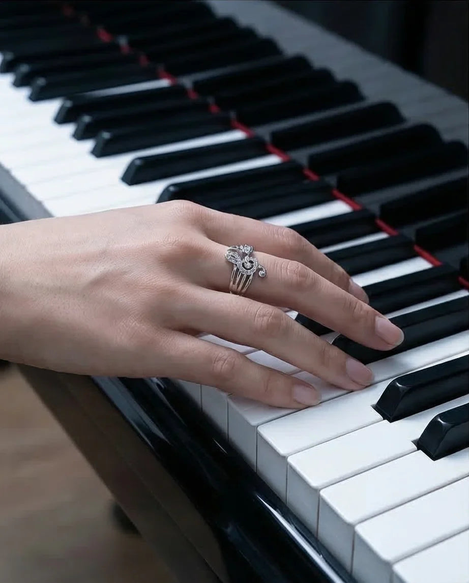 Symphony of Sparkle: Crystal Musical Note Band
