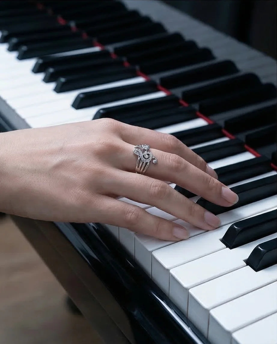 Symphony of Sparkle: Crystal Musical Note Band