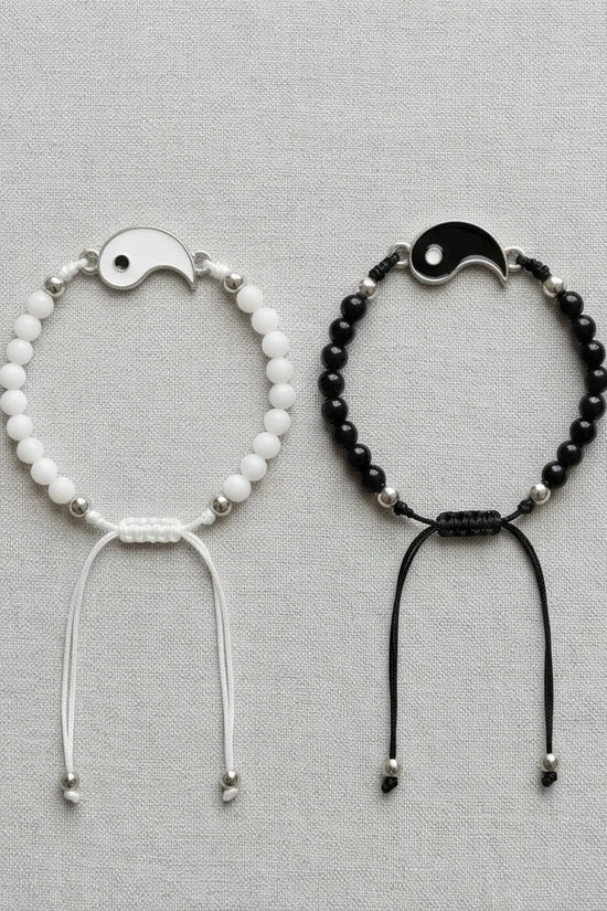 The Harmonic Bond: Yin & Yang Beaded Bracelet Set