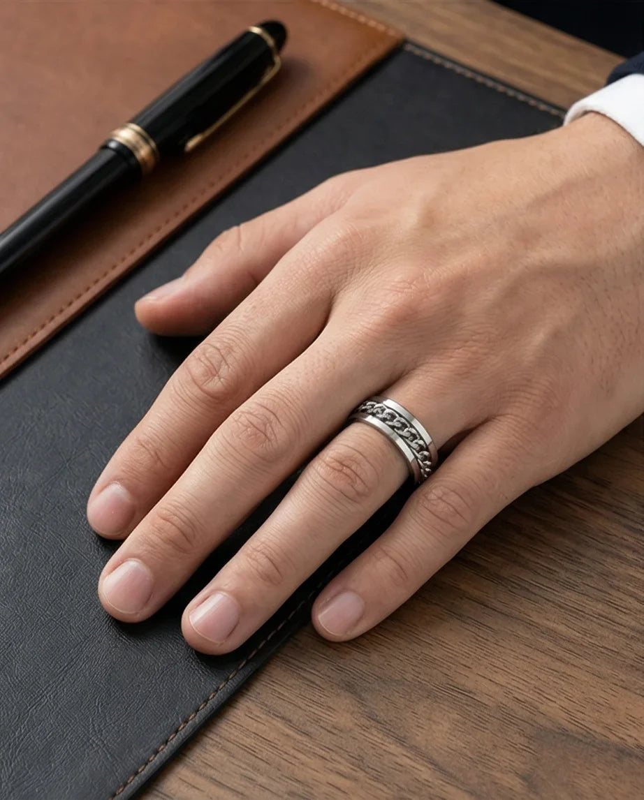 Urban Catalyst: Industrial Silver Link Ring