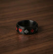 Royal Flush: Iconic Suits Engraved Fidget Ring