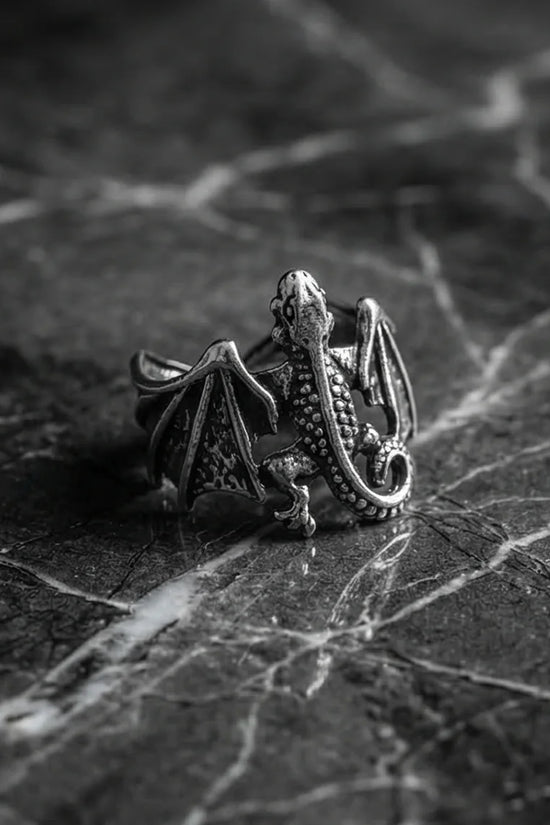 The Shadow Drake: Ancient Dragon Wing Ring