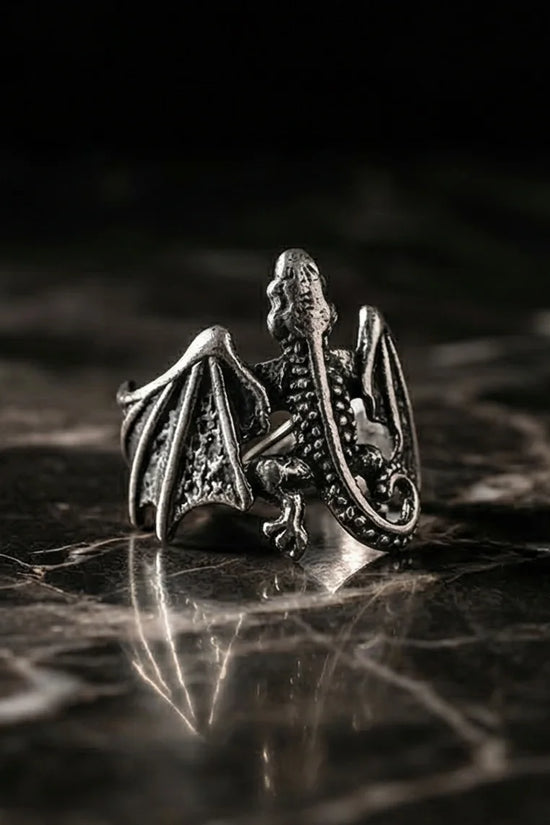 The Shadow Drake: Ancient Dragon Wing Ring