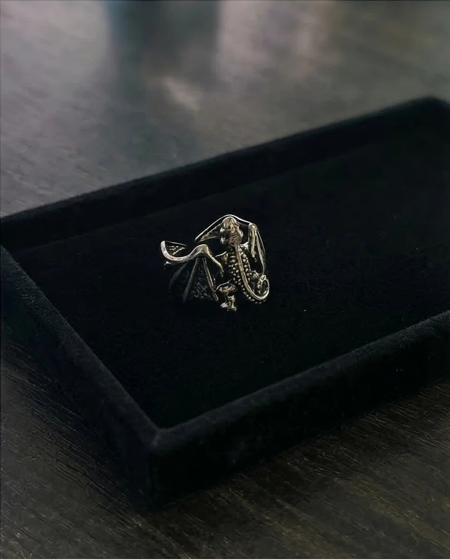 The Shadow Drake: Ancient Dragon Wing Ring