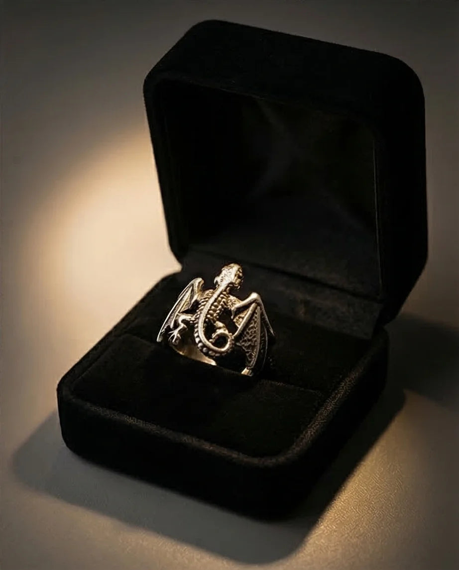 The Shadow Drake: Ancient Dragon Wing Ring