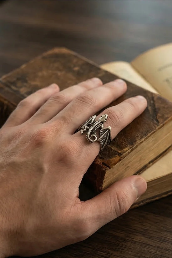 The Shadow Drake: Ancient Dragon Wing Ring