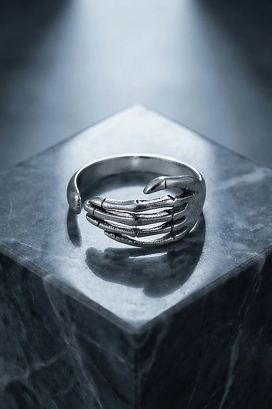 The Eternal Grasp: Antique Skeleton Hand Ring