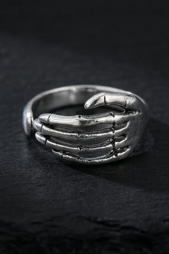 The Eternal Grasp: Antique Skeleton Hand Ring