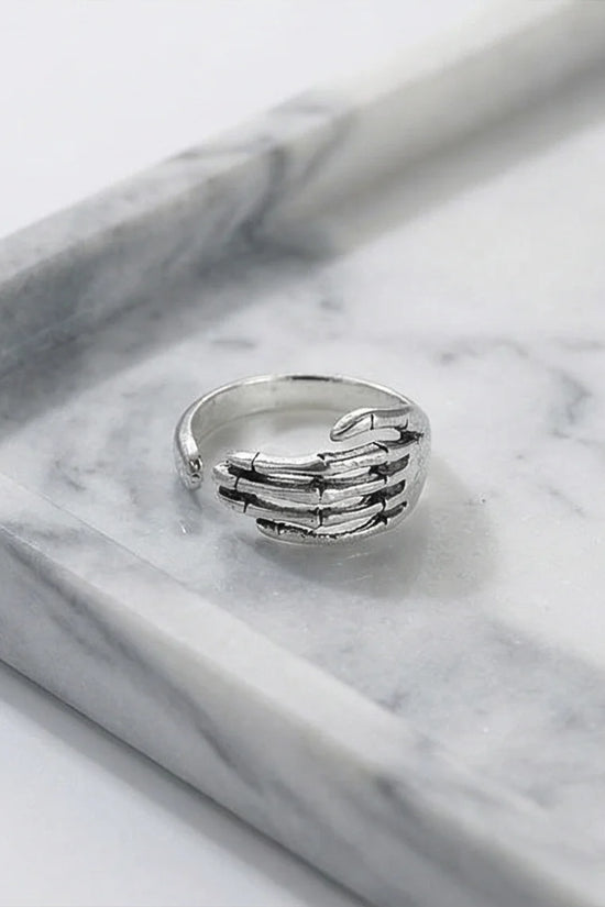 The Eternal Grasp: Antique Skeleton Hand Ring