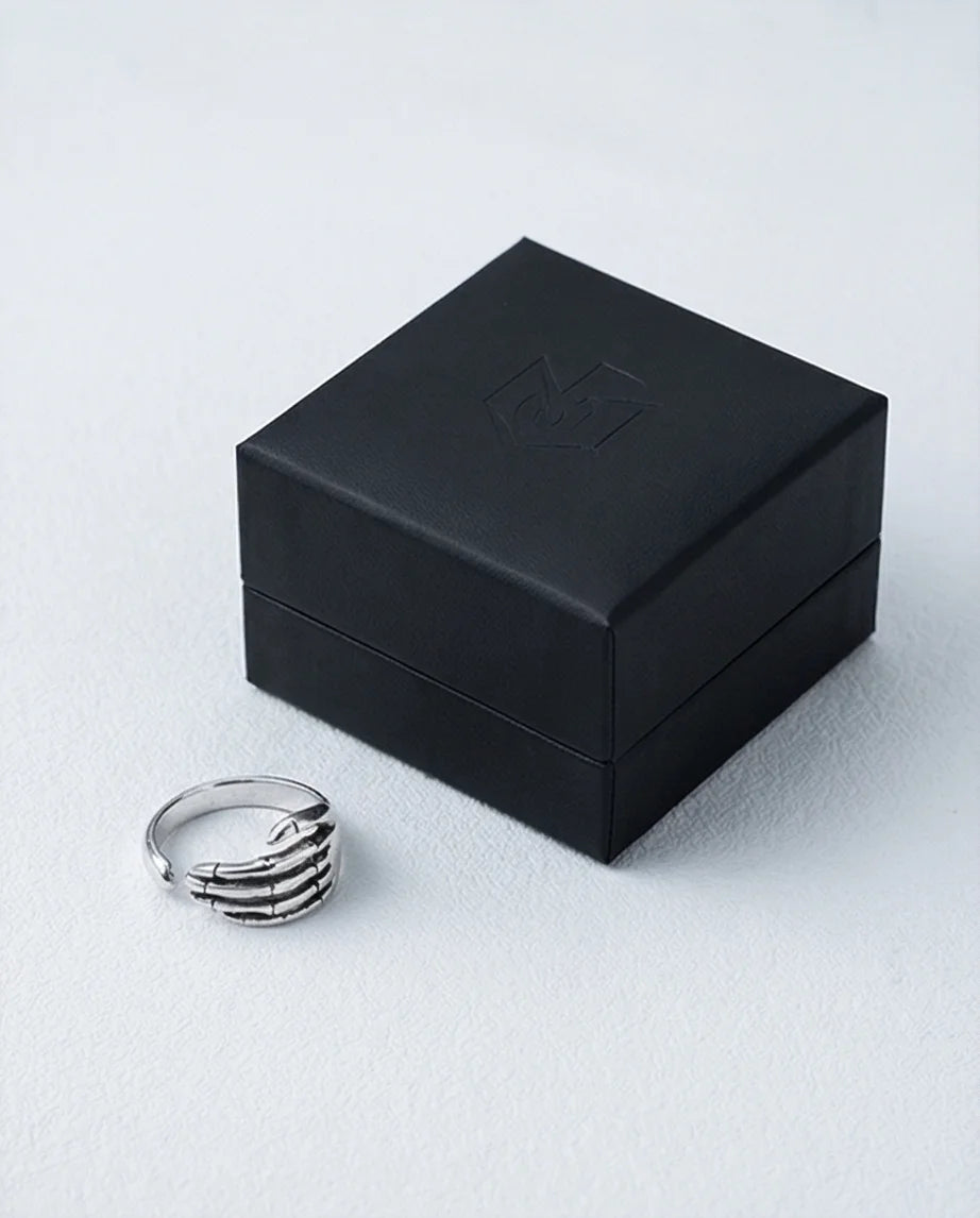 The Eternal Grasp: Antique Skeleton Hand Ring