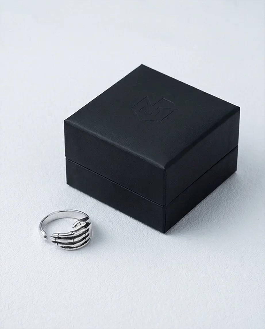 The Eternal Grasp: Antique Skeleton Hand Ring