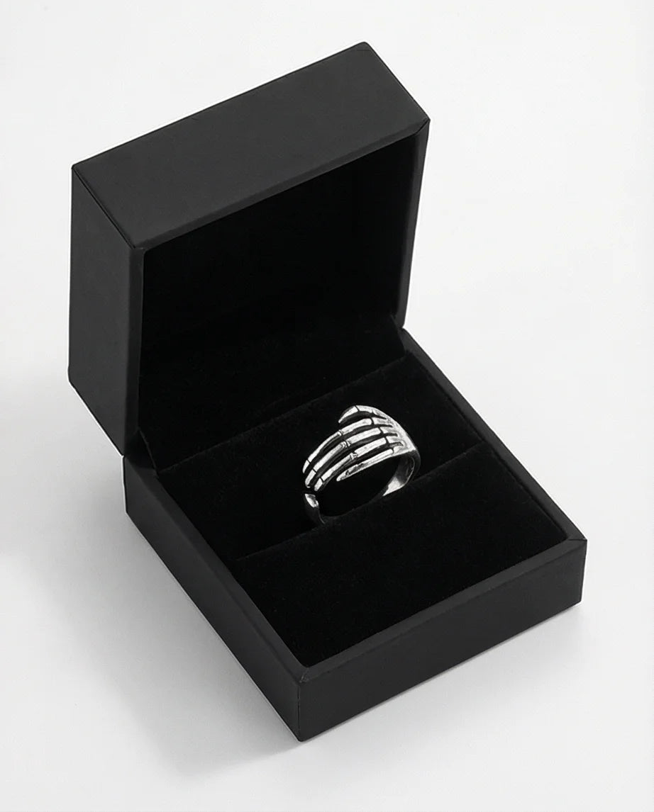 The Eternal Grasp: Antique Skeleton Hand Ring