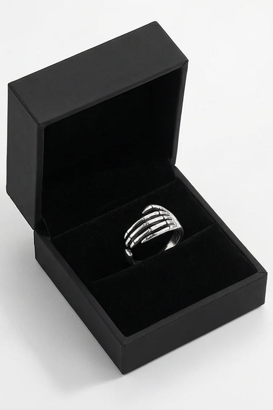 The Eternal Grasp: Antique Skeleton Hand Ring