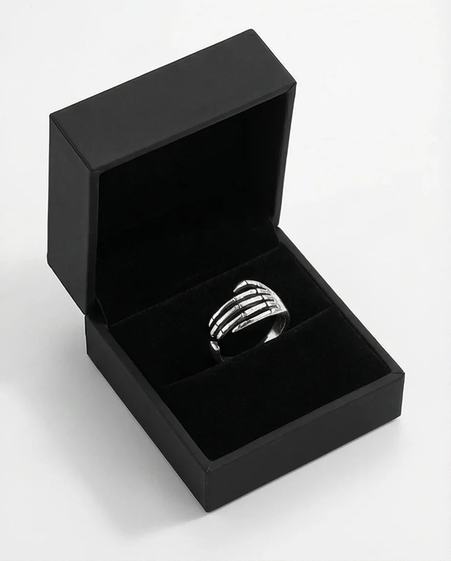 The Eternal Grasp: Antique Skeleton Hand Ring