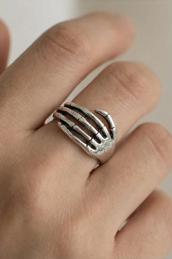 The Eternal Grasp: Antique Skeleton Hand Ring