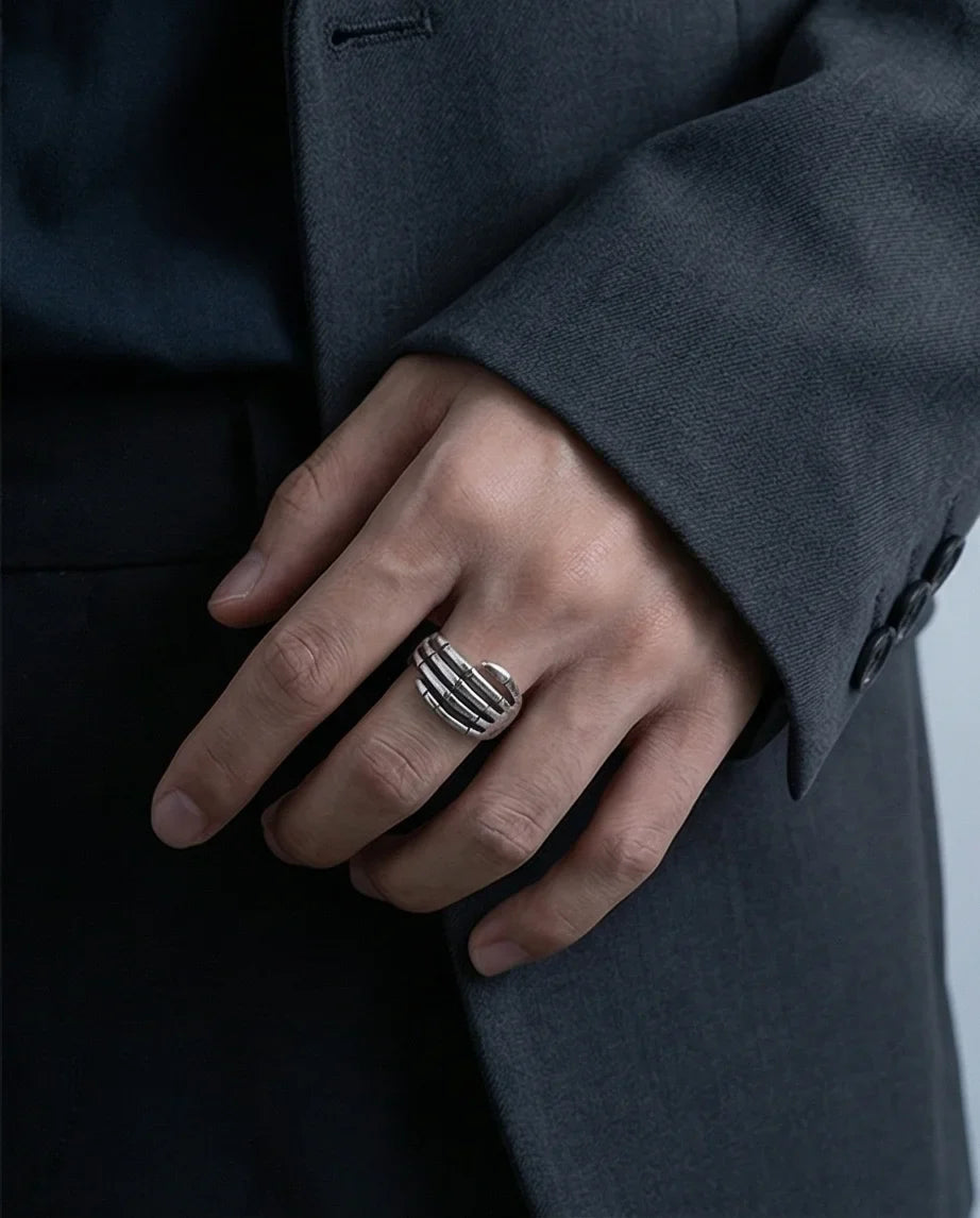 The Eternal Grasp: Antique Skeleton Hand Ring