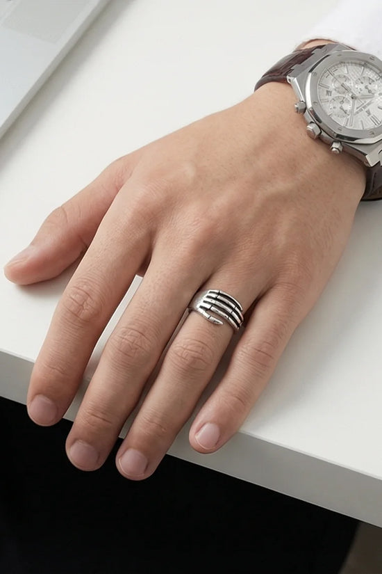 The Eternal Grasp: Antique Skeleton Hand Ring