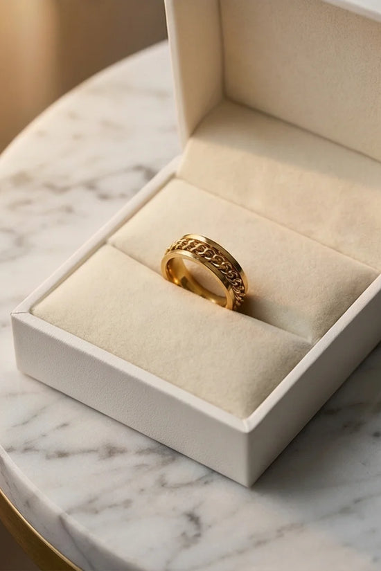 Imperial Dynasty: High-Gloss Gold Spinner Band