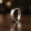Lunar Zenith: Matte Silver Beveled Edge Ring