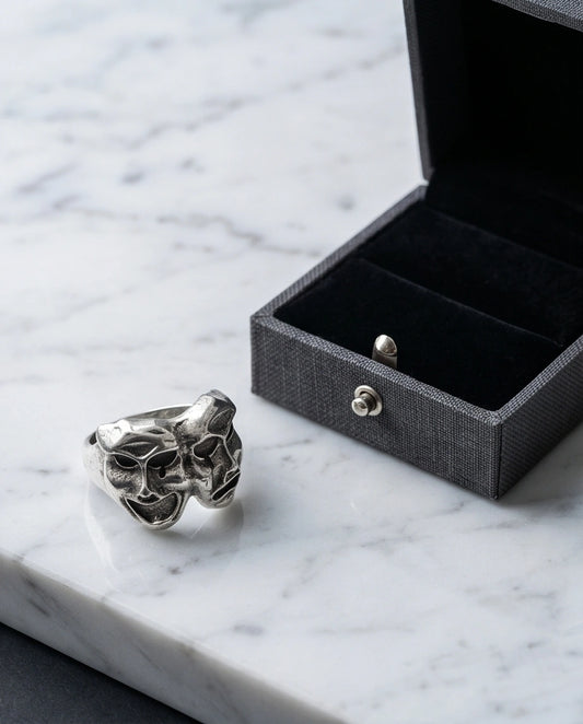 The Dualist | Comedy & Tragedy Theater Mask Ring
