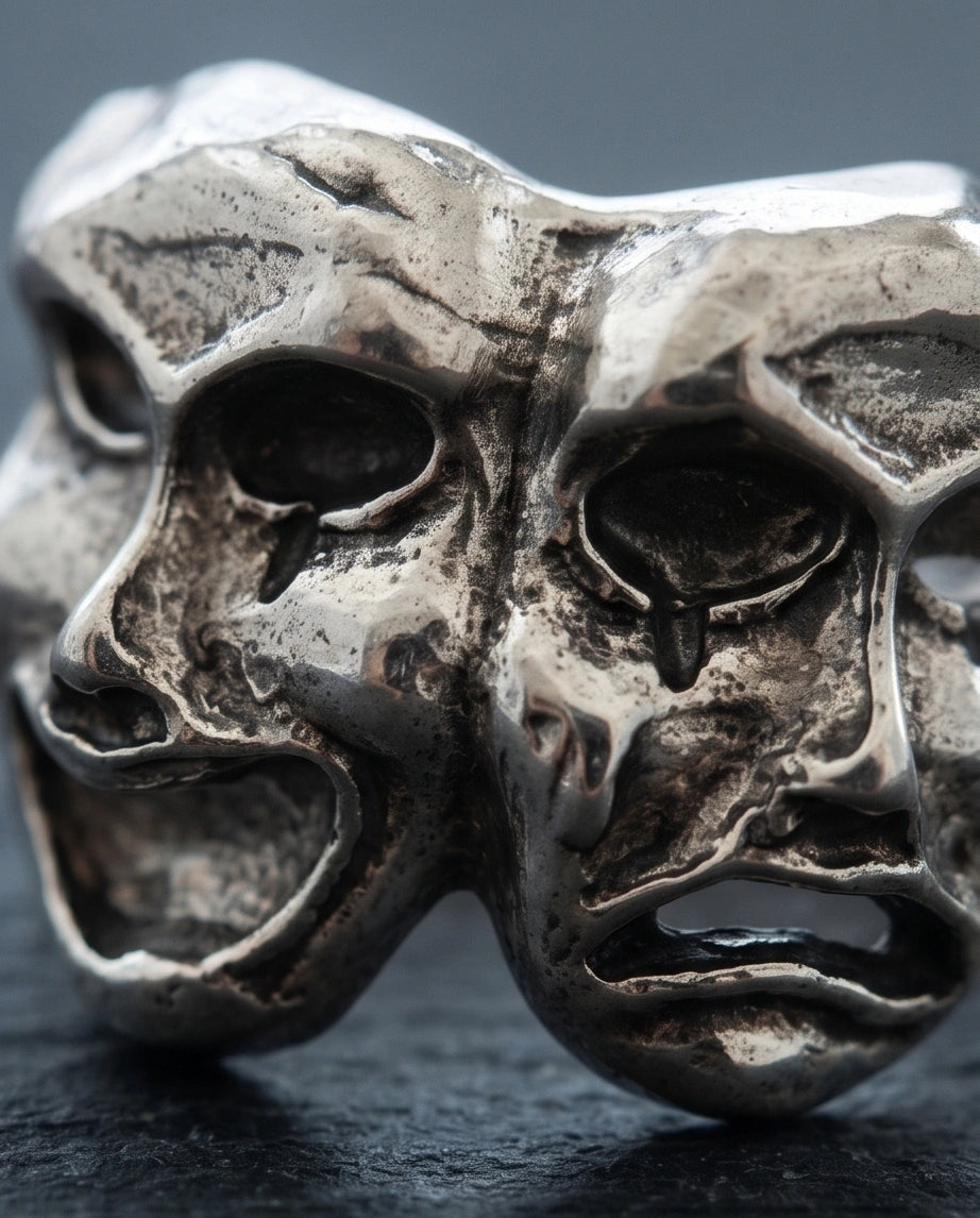 The Dualist | Comedy & Tragedy Theater Mask Ring