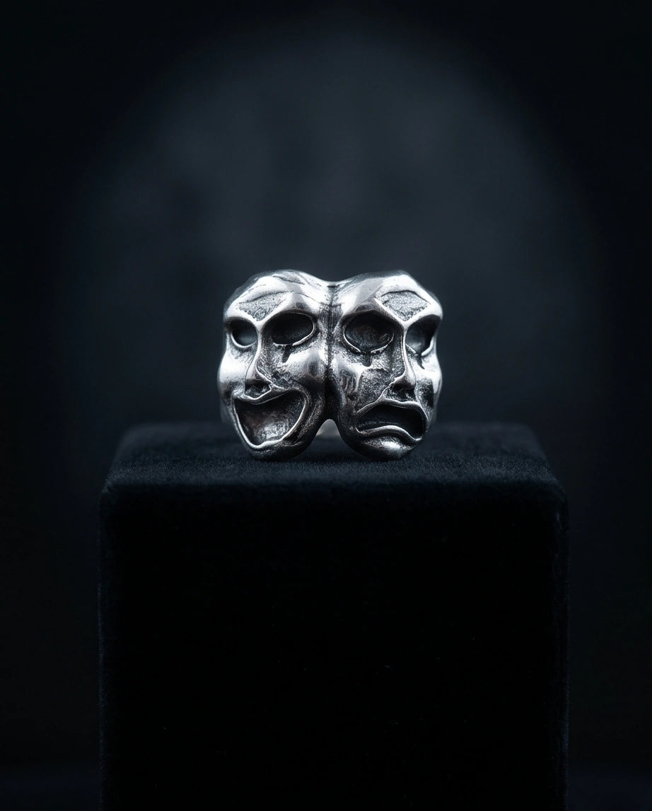 The Dualist | Comedy & Tragedy Theater Mask Ring