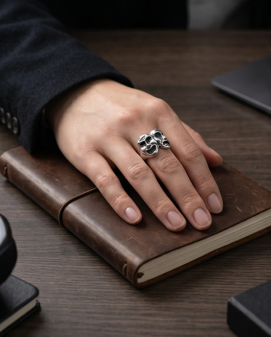 The Dualist | Comedy & Tragedy Theater Mask Ring