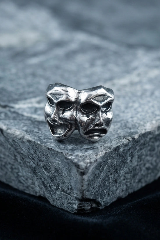 The Dualist | Comedy & Tragedy Theater Mask Ring