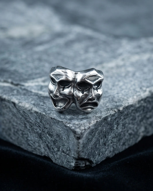 The Dualist | Comedy & Tragedy Theater Mask Ring