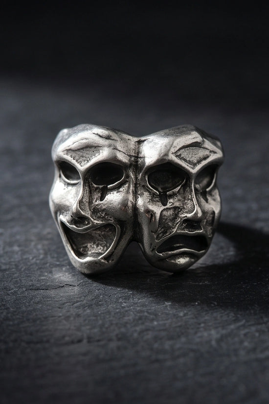 The Dualist | Comedy & Tragedy Theater Mask Ring