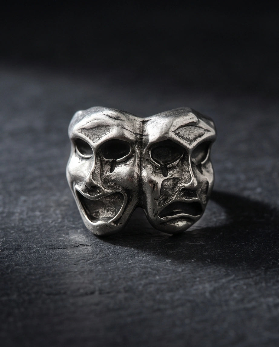 The Dualist | Comedy & Tragedy Theater Mask Ring