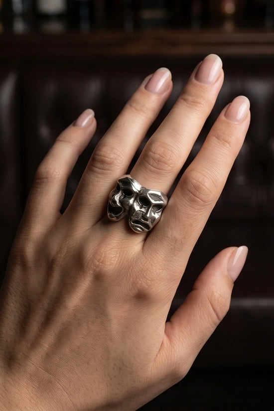 The Dualist | Comedy & Tragedy Theater Mask Ring