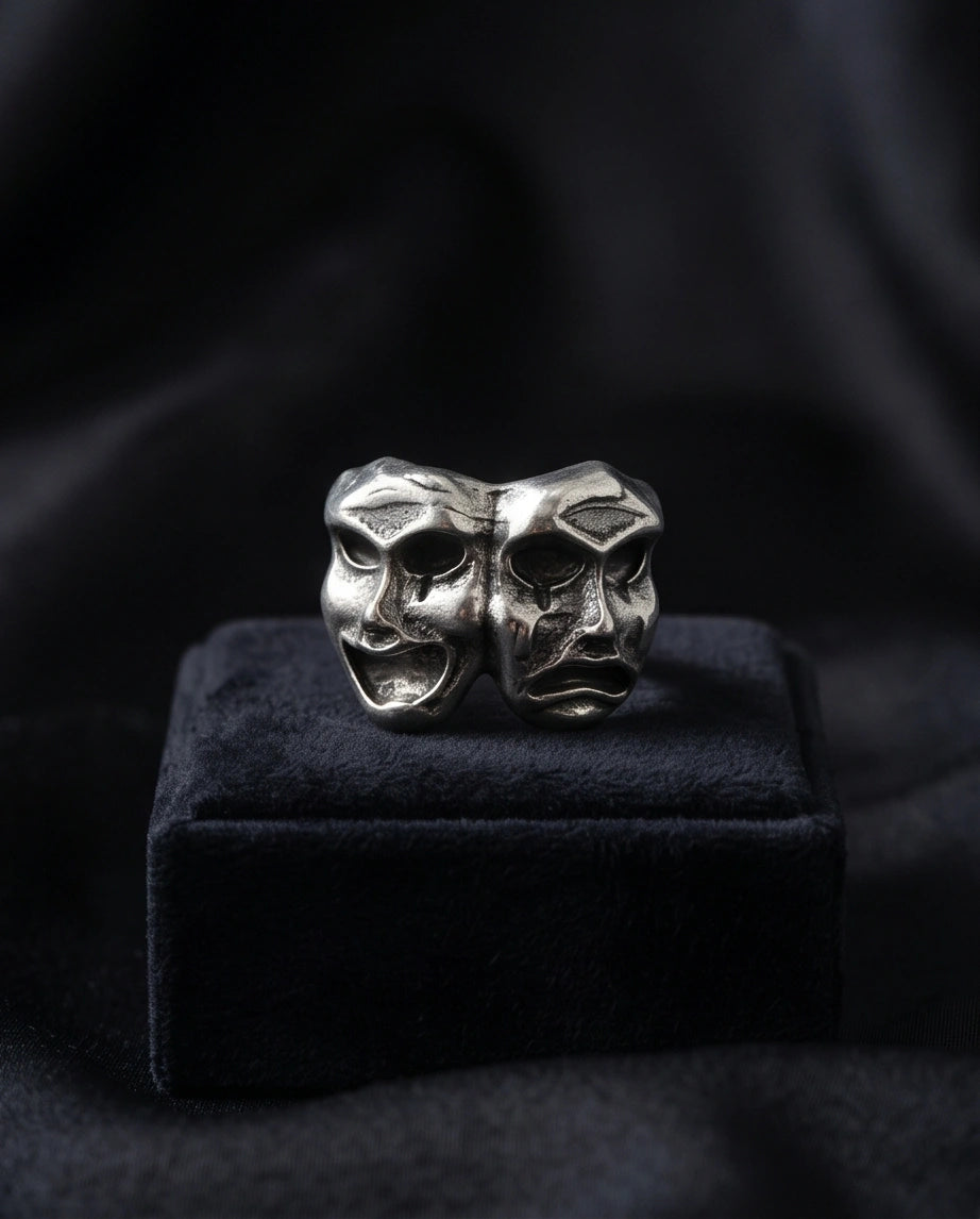 The Dualist | Comedy & Tragedy Theater Mask Ring