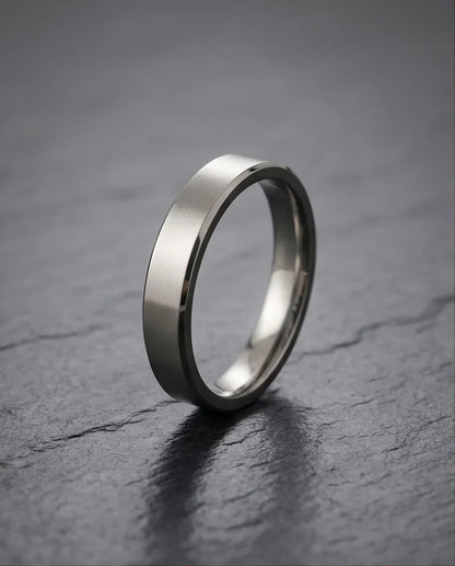 The Sterling Edge: Brushed Silver Minimalist Band