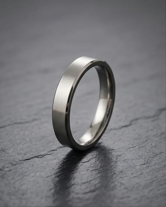 The Sterling Edge: Brushed Silver Minimalist Band