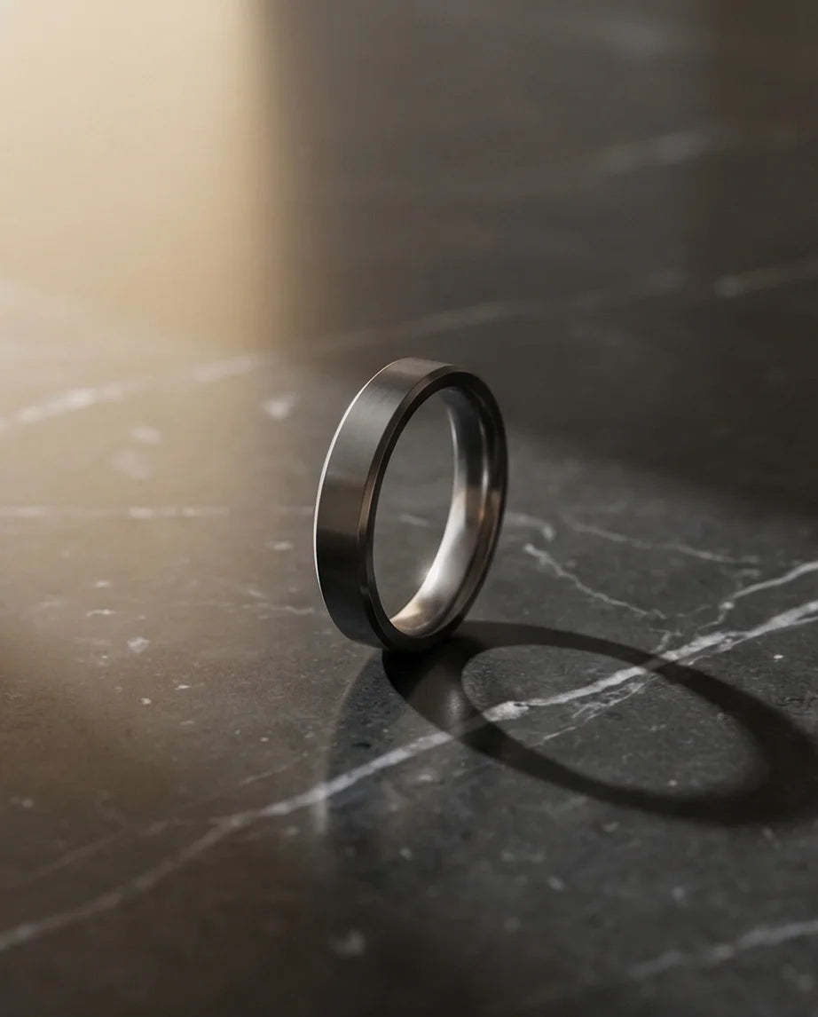 The Sterling Edge: Brushed Silver Minimalist Band