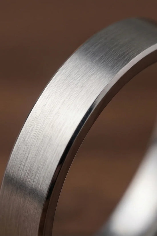 The Sterling Edge: Brushed Silver Minimalist Band