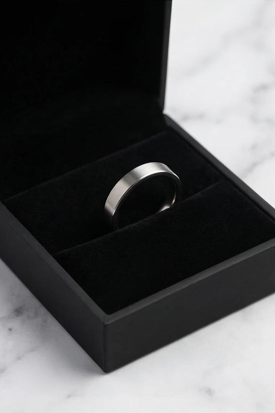 The Sterling Edge: Brushed Silver Minimalist Band