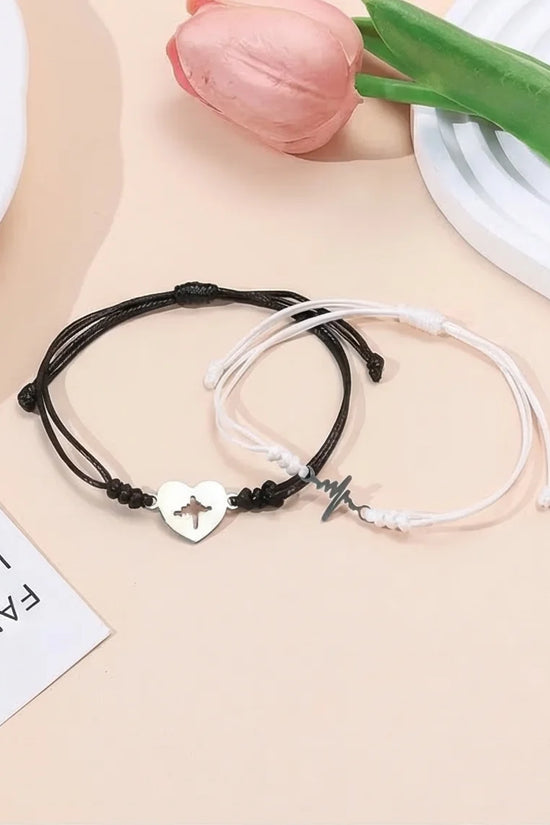 The Heartbeat Rhythm: Matching Pulse Bracelet Set