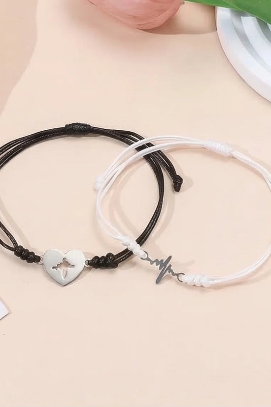 The Heartbeat Rhythm: Matching Pulse Bracelet Set