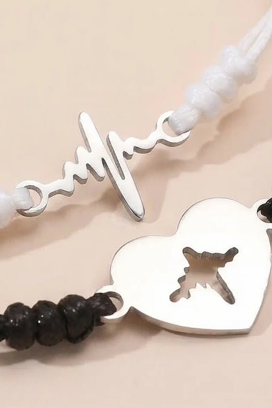 The Heartbeat Rhythm: Matching Pulse Bracelet Set