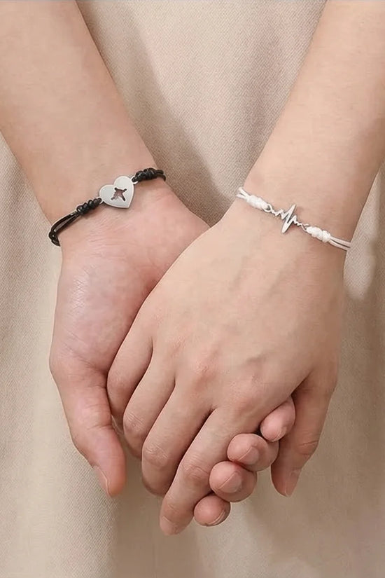 The Heartbeat Rhythm: Matching Pulse Bracelet Set