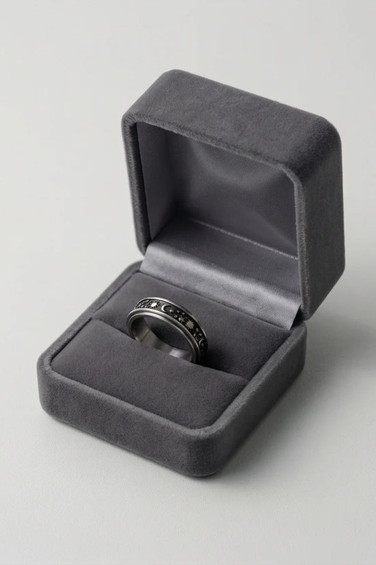 Celestial Orbit: Antique Sun & Moon Spinner Band