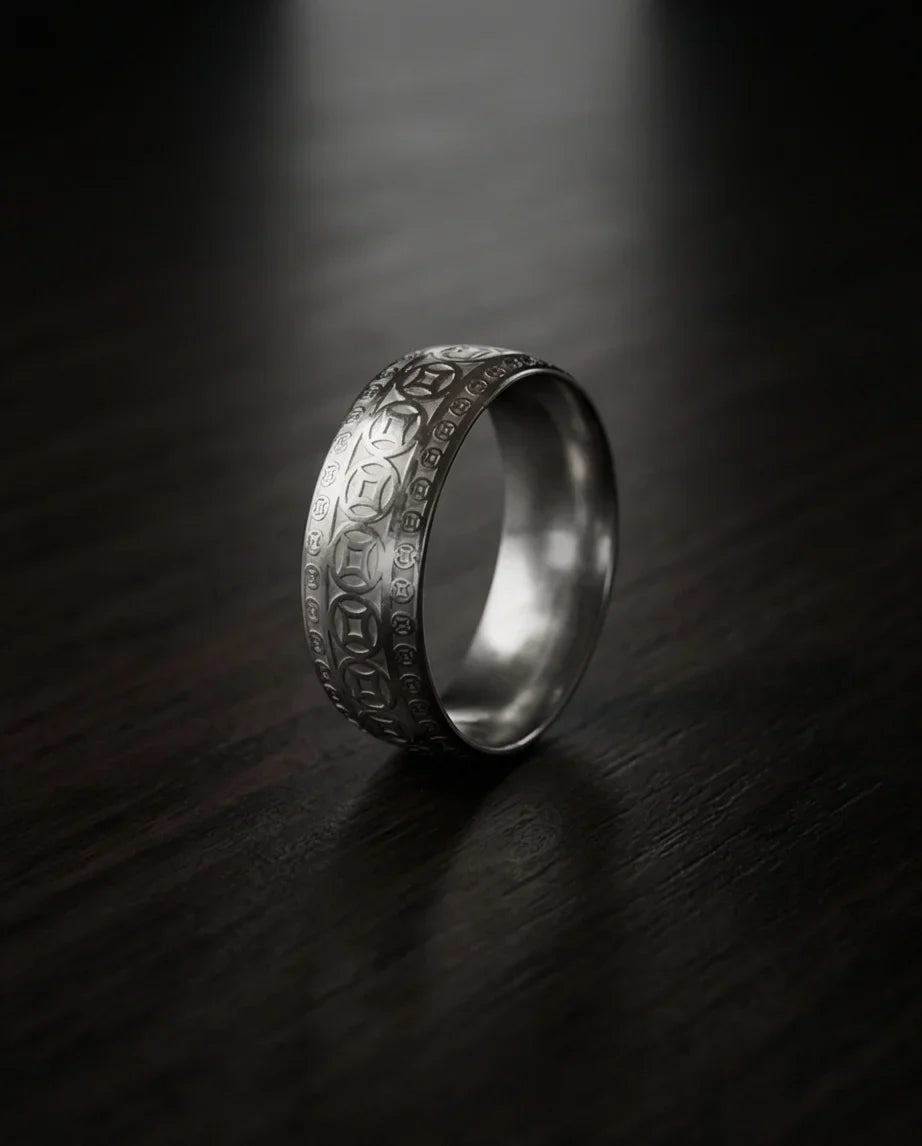 Zenith Coin: Minimalist Feng Shui Statement Band