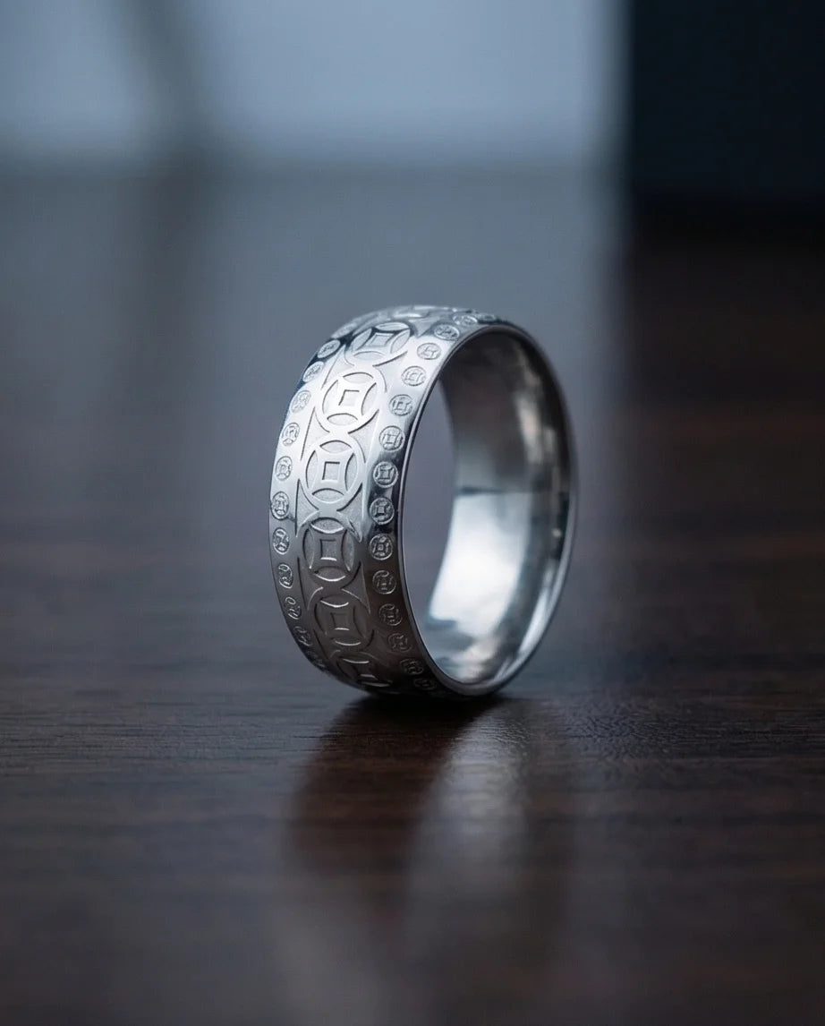 Zenith Coin: Minimalist Feng Shui Statement Band
