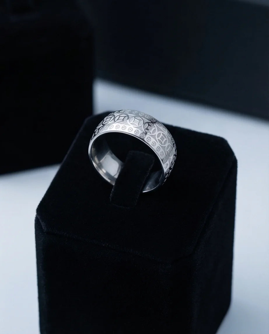 Zenith Coin: Minimalist Feng Shui Statement Band