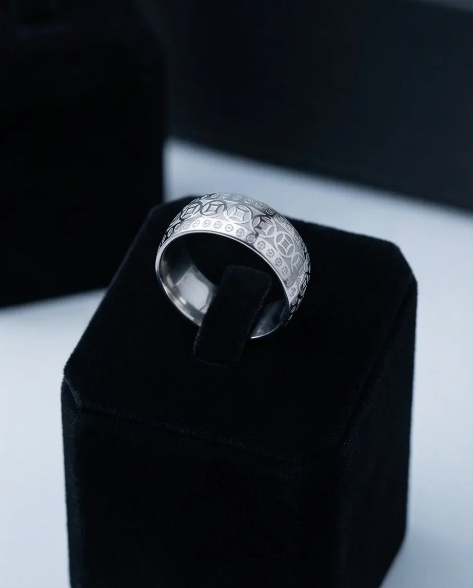 Zenith Coin: Minimalist Feng Shui Statement Band