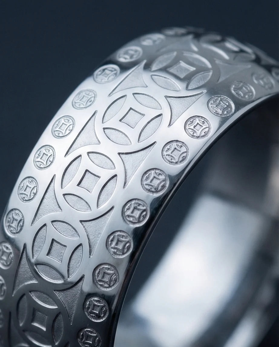 Zenith Coin: Minimalist Feng Shui Statement Band