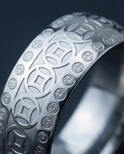 Zenith Coin: Minimalist Feng Shui Statement Band
