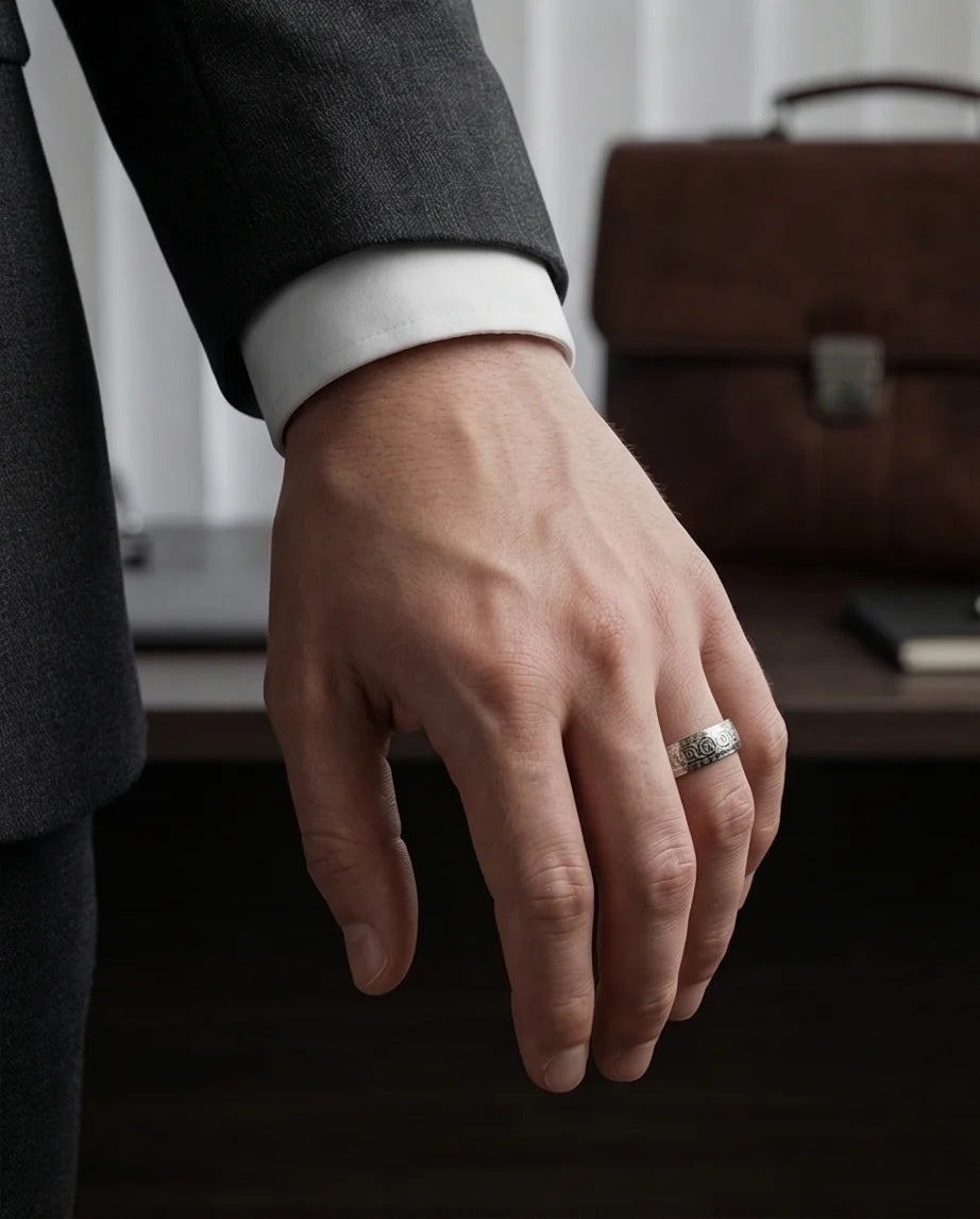 Zenith Coin: Minimalist Feng Shui Statement Band